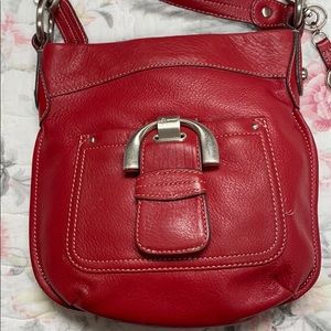Leather B. Makowsky cross body handbag